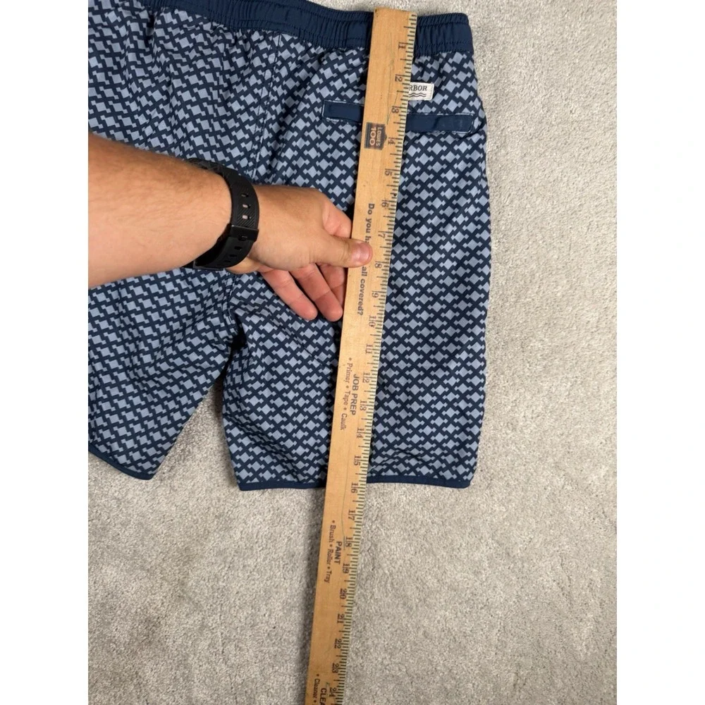 Fair Harbor Kids Boys Size XL (11-12) Anchor Swim Trunks Mist Seaview Lined
